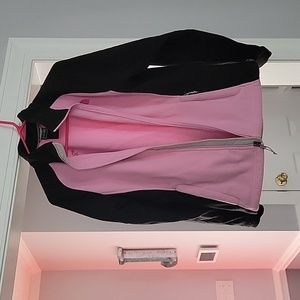The North Face pink and black fleece jacket - breast cancer awareness - size M